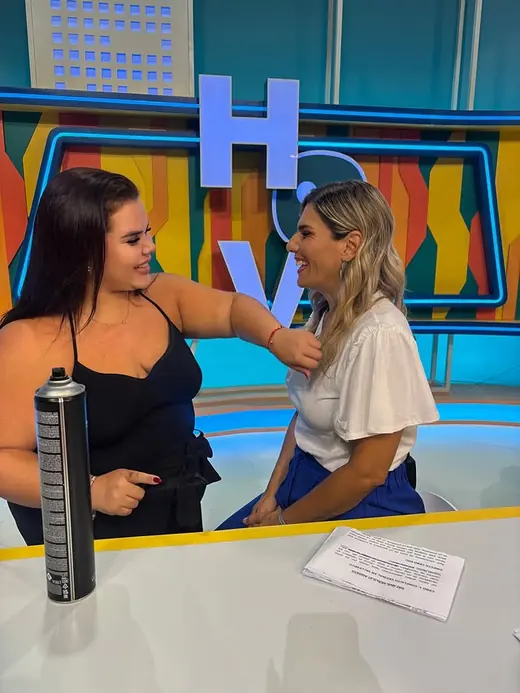 Shadila en el plató de televisión